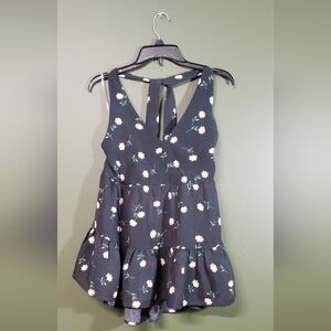 American Eagle Women's Floral Tiered Babydoll Top – Trendy & Playful